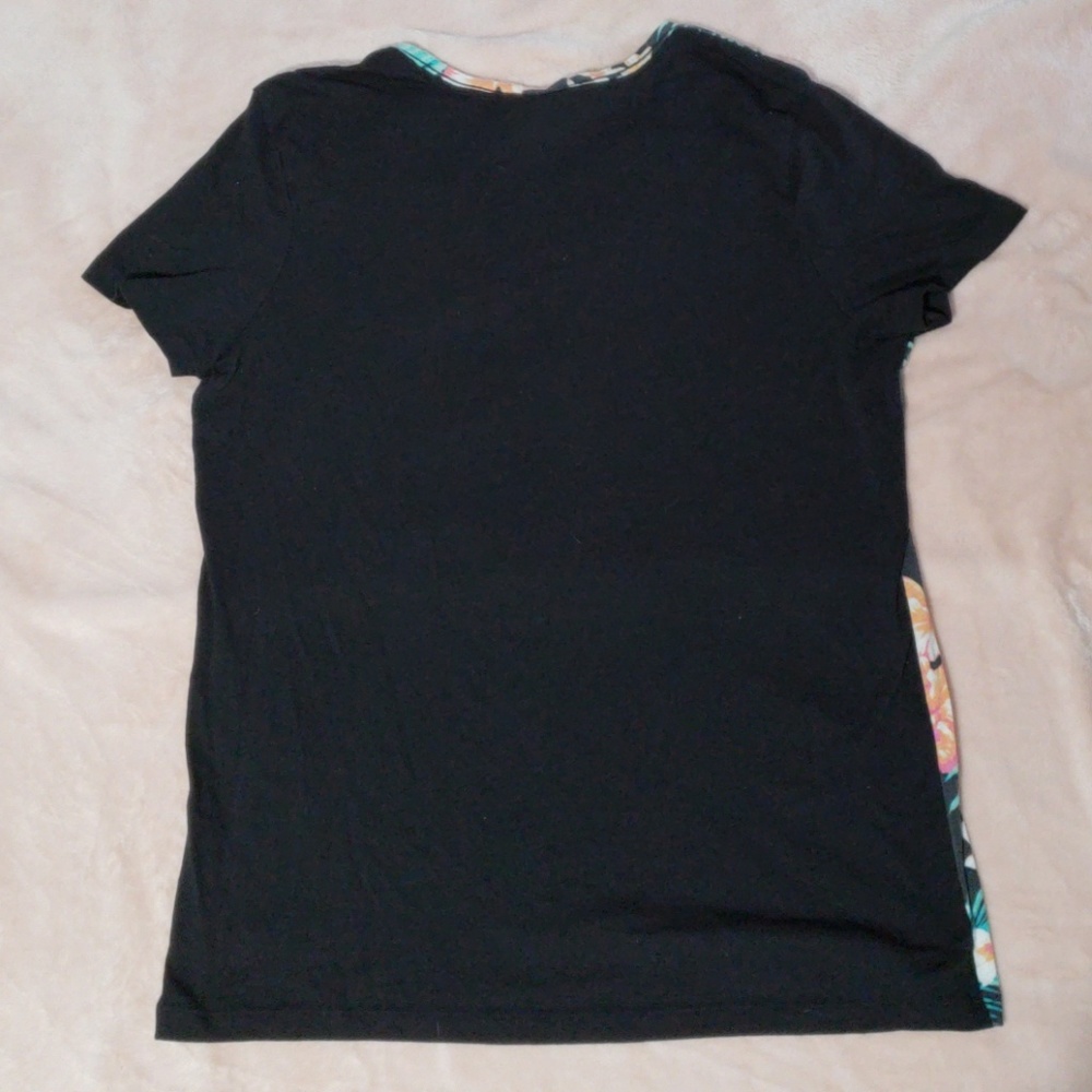 SALE PINK Victoria's Secret Color Block Flower Tee - Picture 2 of 4